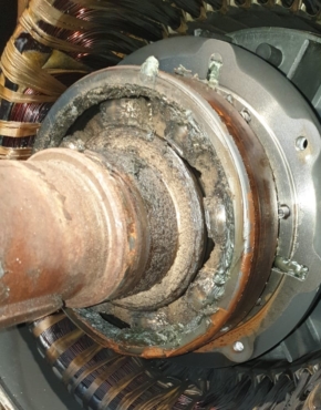 Bearing condition after machine stoppage
