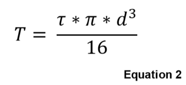 d is the shaft diameter